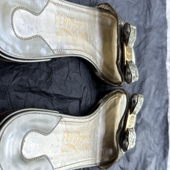 Salvatore Ferragamo Silver / Gold  Sandals - Picture 5 of 11